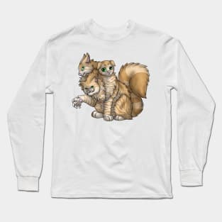 CerPURRus: Cream Tabby Long Sleeve T-Shirt